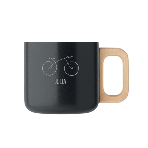Thermobecher mit Holzgriff - Personalisierbar